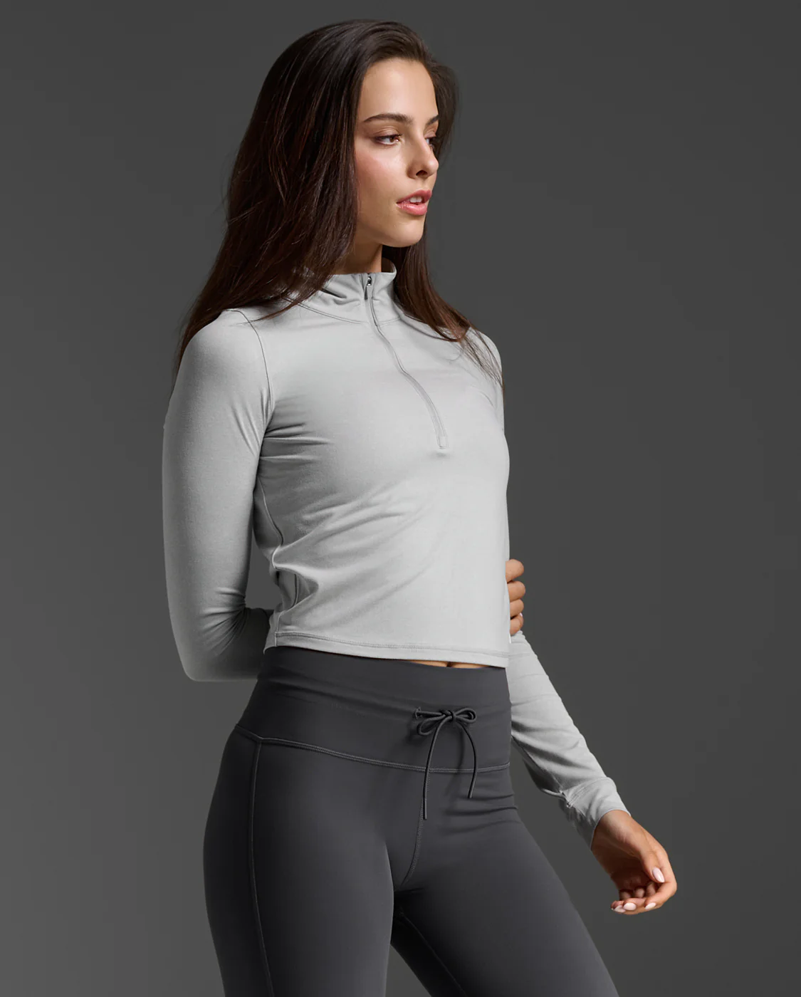 Flex Crop 1/2 Zip Long Sleeve - Image 5