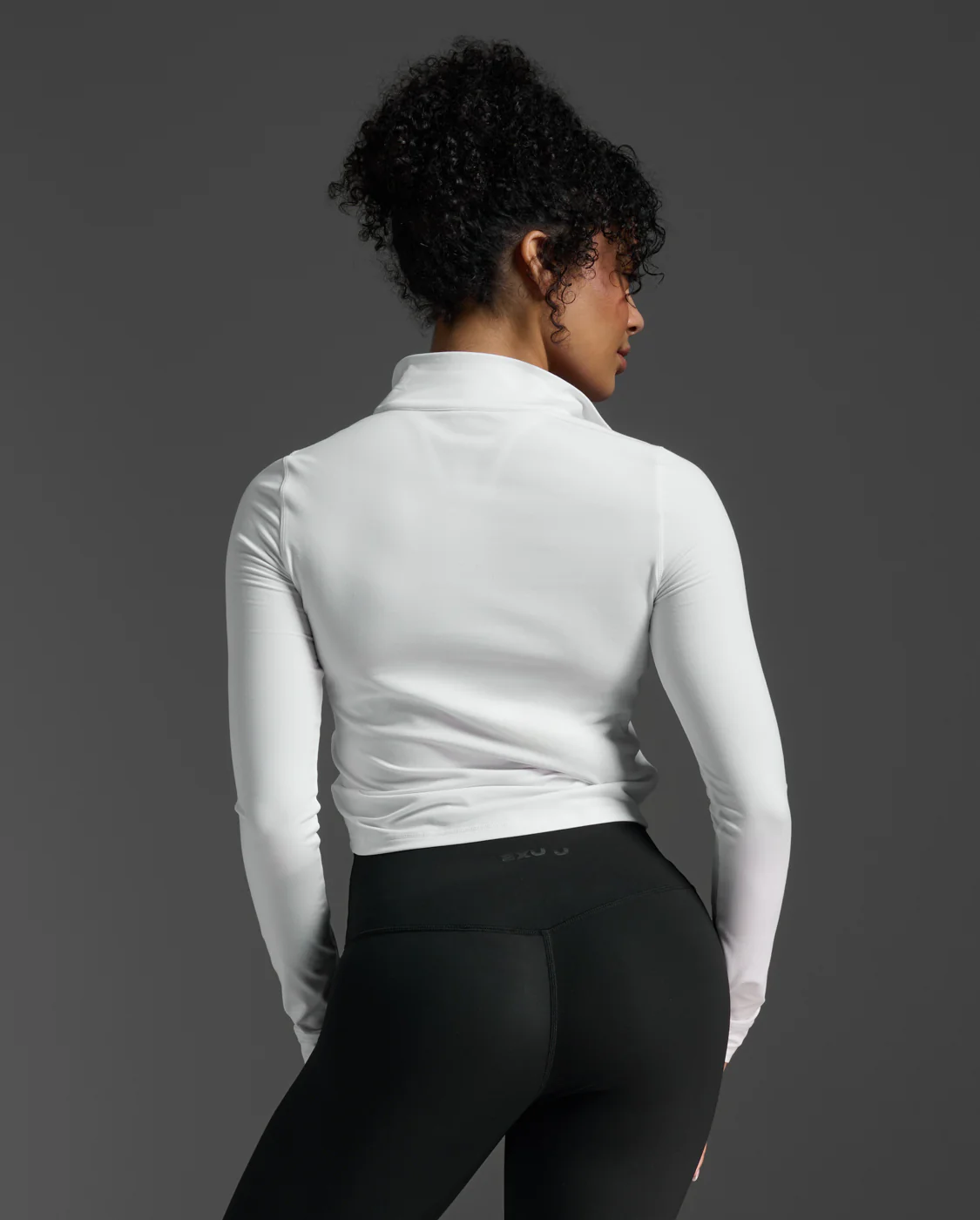 Flex Crop 1/2 Zip Long Sleeve - Image 3