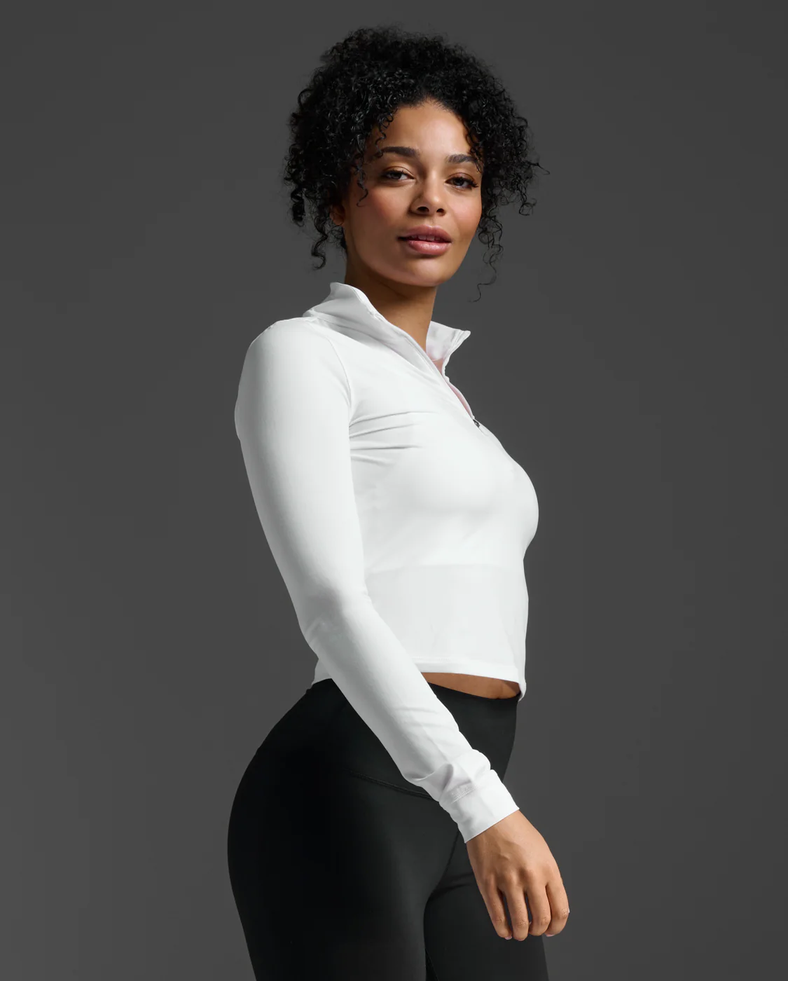 Flex Crop 1/2 Zip Long Sleeve - Image 4