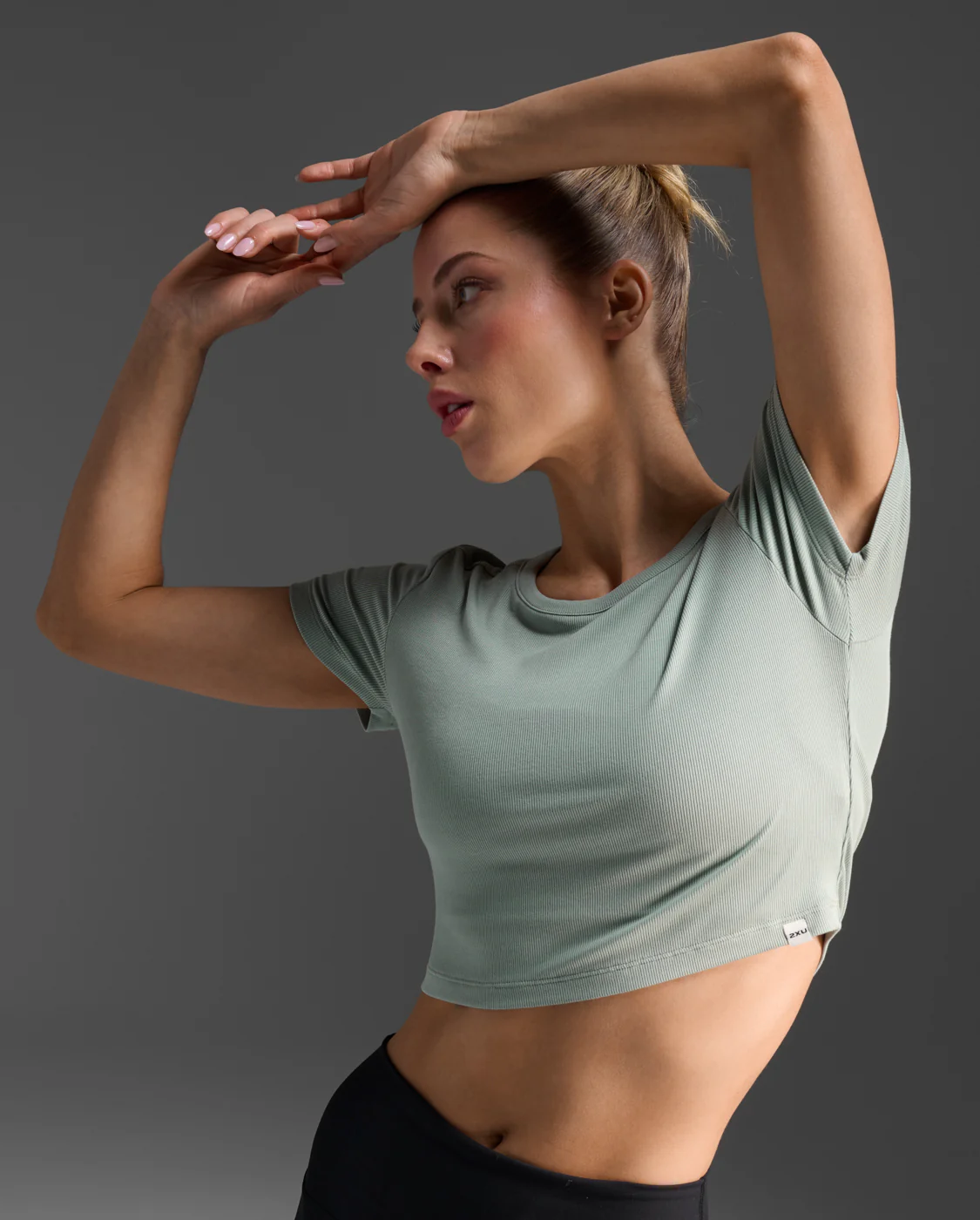 Fluid Ribbed Crop Tee - Image 7